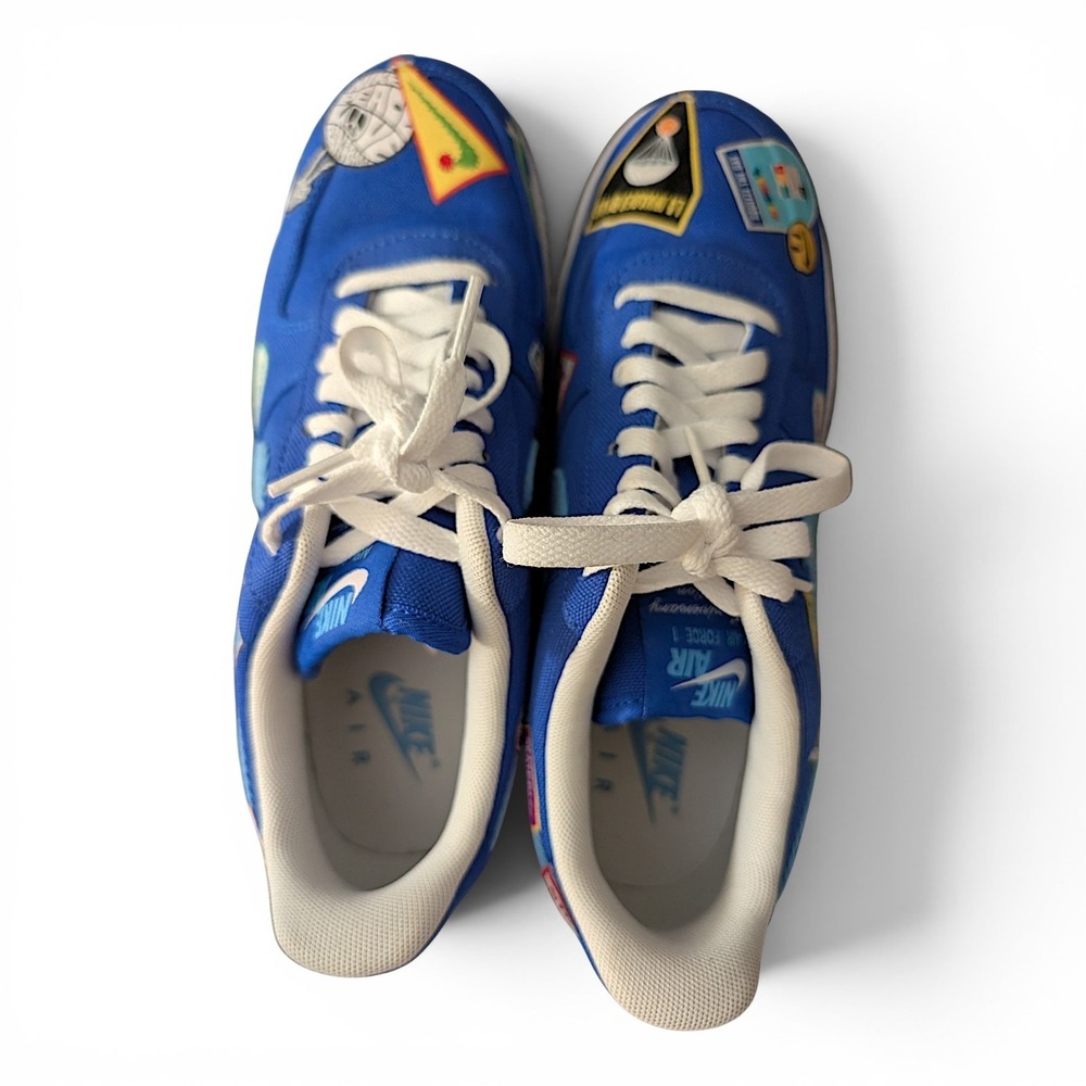 Nike Air Force One 07 LA Dodgers Lakers Patchwork Special Release Blue Women 9.5 - Picture 6 of 12